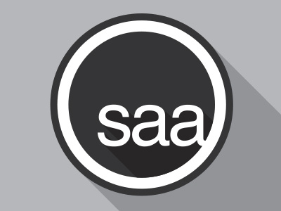 saa logo with long shadow black design drop shadow flat gray logo long long shadow saa school of advertising art shadow vector