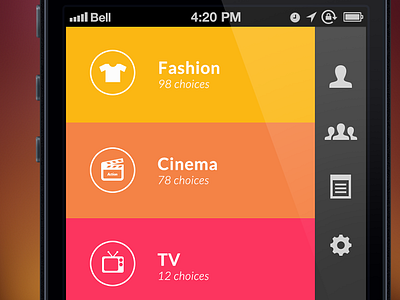 Flat ui app project app design ergonomics flat icon interface ios iphone ui user ux