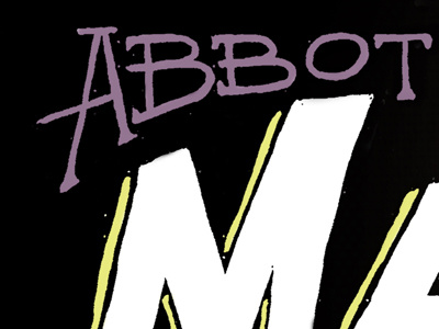 AOA 7 abbotts advertising hand lettering magic purple