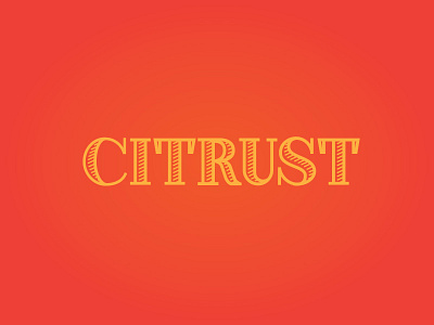 Citrust citrus orange retro trust type vintage