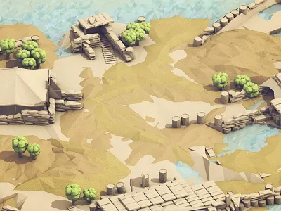 War Camp [02] 3d battle battleground c4d camp cinema 4d low poly lowpoly model render war war camp