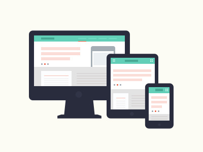 Responsive flat icon responsive ui ux webapp