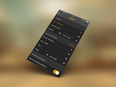 Billing screen app ios ios 7 ios7 sketch sketchapp wine