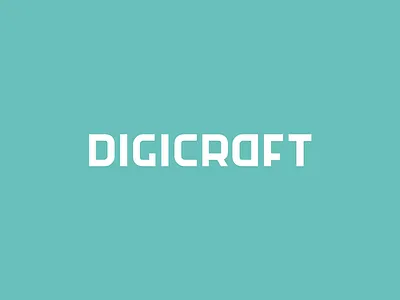 Digicraft flat lettering logo simple