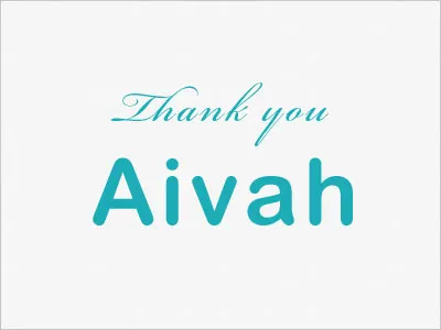 Thanks aivah thanks