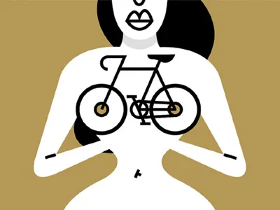 Naked Bike Ride bike girl itscolortime nick stokes nick stokes design portland portland naked bike ride