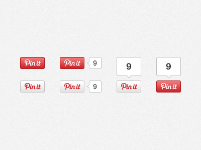 Pinterest Pin It Buttons buttons freebie pin it pinterest psd psddd share social media ui