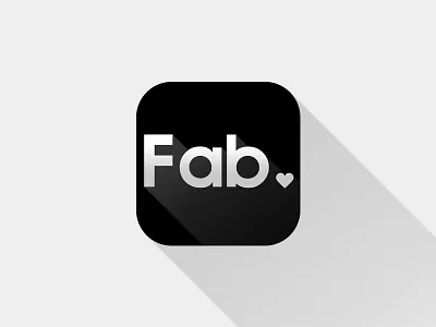Long Shadow? Sure, Lets try with Fab! app black fab flat design grey icon iphone logo long shadow