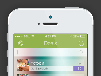 Deals cramer design dev flat interface ios7 iphone list search ui ux