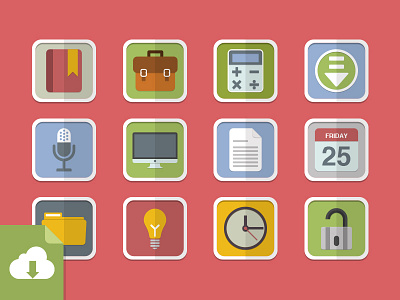 Free Flat Vector Icons download flat free freebie icon medialoot set