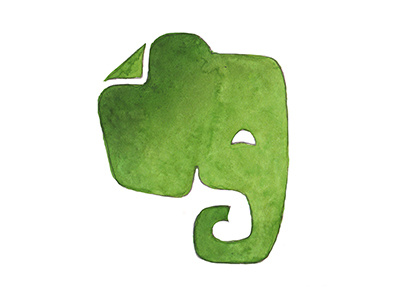 Watercolor Evernote logo evernote logo watercolor