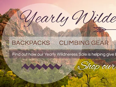 Wilderness backpacking camping climbing ecommerce vintage wilderness