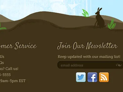 Organic Farms - Footer brown farms footer illustration organic