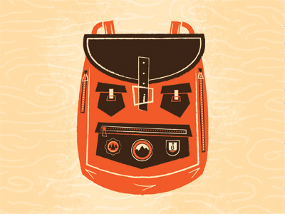 Backpacking backpack camping illustration scouts