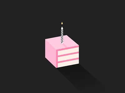 Let them eat cake. cake candle long shadow squarespace