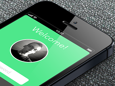 Login Thingy app concept flat ios iphone login