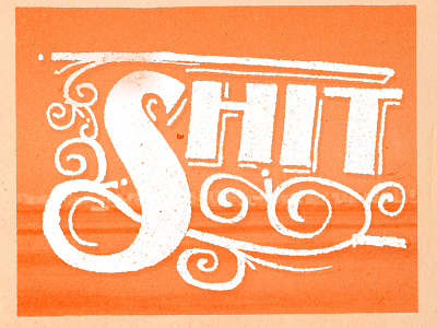 IT'S HOT AS hand drawn orange rough sun type vintage