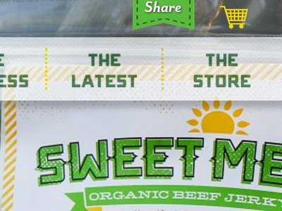 Web Navigation branding green menu navigation organic packaging share ui ux web yellow