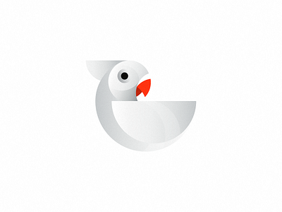 Parrot bird gradients illustration logo mark parrot sale white