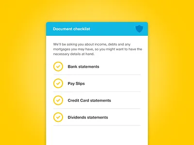 Checklist analysis banking checklist experience form insurance ui