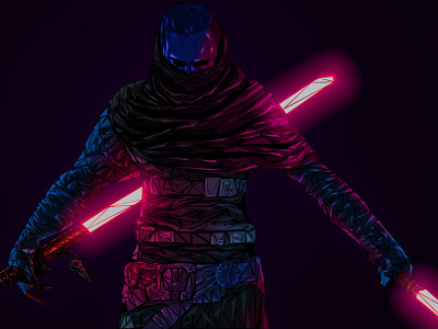 Starkiller Rising character gaming illustration star wars starkiller triangles video game