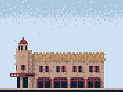 Orpeum Theater bitmap building city illustrator series