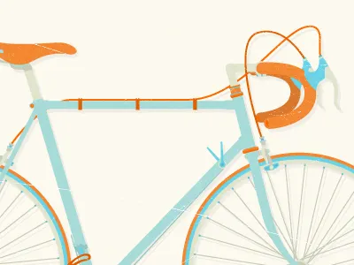 Vintage Road Bike bike hipster illustration road vector vintage wheels