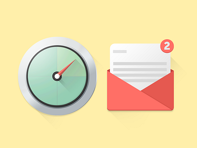 Flat icon clock colors flat icon ios ios7 mail minimal