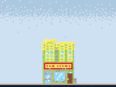 Bob's Burgers bitmap bob building burger cartoon city illustrator