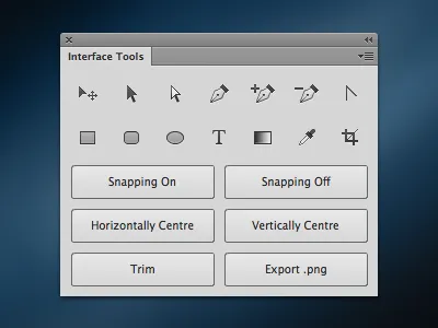 Interface Tools Photoshop Plugin cc cs6 design elliot export interface panel photoshop pixel snapping ui utility