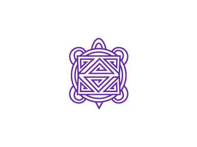 Luksi (turtle in Choctaw) choctaw logo monowidth purple turtle