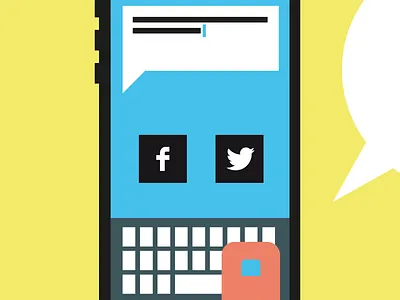 keyboard design facebook flat keyboard mobile phone tap tapping twitter