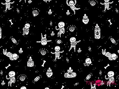 Skeletoile dead pattern skeletons toile