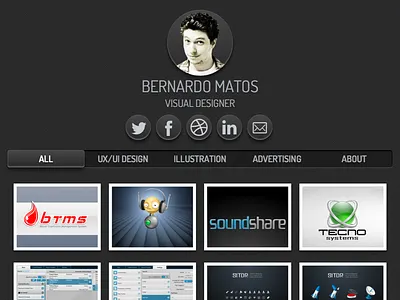 Black Portfolio black dark portfolio skin visual designer