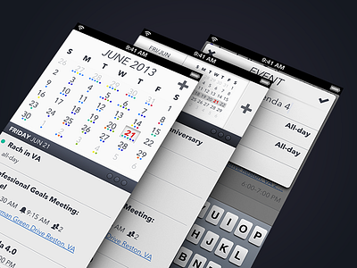 Agenda Calendar 4 UI agenda calendar 4 app ios iphone savvy apps ui