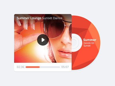 Cover Art Player album art cover kit music player psd ui