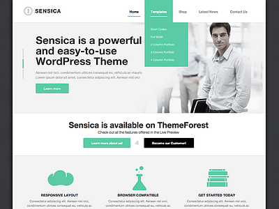 Sensica WordPress Theme forest responsive theme website wordpress