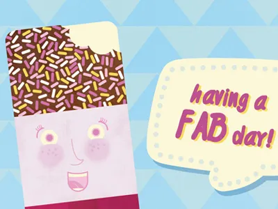 Having a Fab day illustration fab ice lolly illustration summer