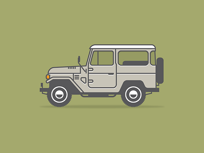 Land Cruiser illustration land cruiser minimal safari transportation vector vehicle