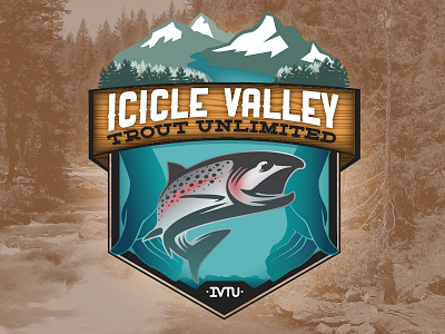 Icicle Valley Trout Unlimited Logo club conservation fish hands icicle leavenworth trout unlimited valley washington wenatchee wildlife