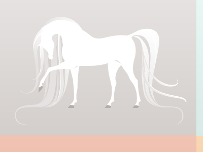 Grey is Beautiful arabian horse horse illustration logo