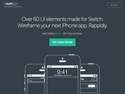 RAPPIDLY - Wireframing templates design iphone presentatio sketch sketch app ui ux wireframes