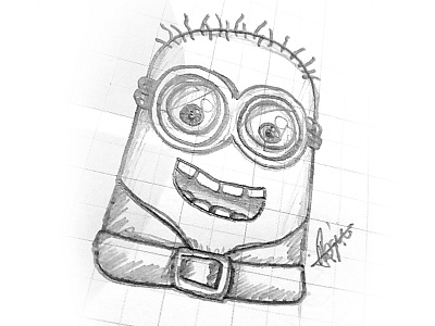 My Minion cartoon despicable me disney draw minion sketch