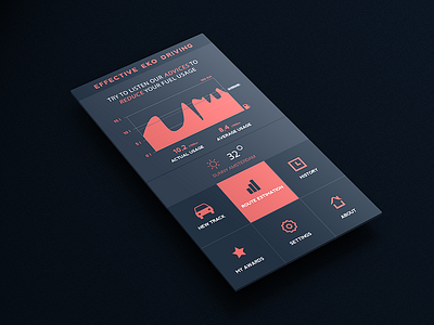 Eko driving colour design driving eko flat graph mobile ui ux