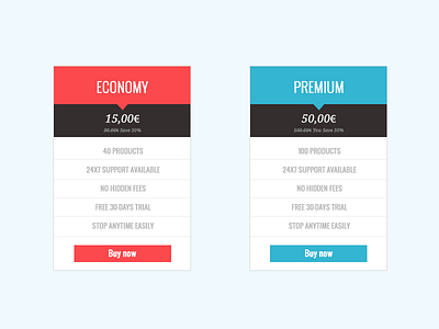 Pricing Tables design flat flat design ui design uiux design