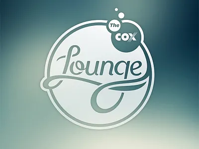 The Cox Lounge bubbles circle hand drawn icon logo type typography