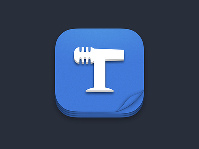 Transcribit App Icon v3 app font icon microphone record transcribe