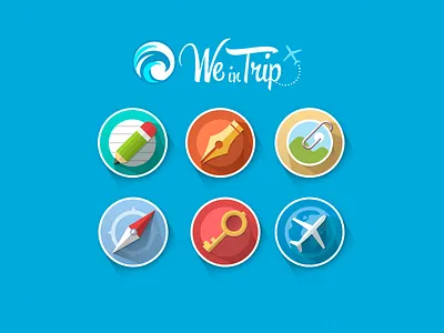 Flat Icon for site flat icon long shadow tourism weintrip