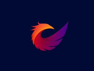 Phoenix Logo 2 blade circle fenix fire logo orange phoenix purple red saw second