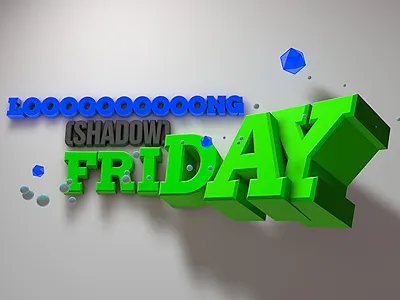 Friday (finally) :D 3d atwork c4d cinema 4d friday long shadow typography